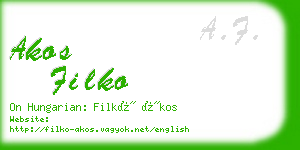 akos filko business card